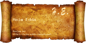 Heim Edda névjegykártya